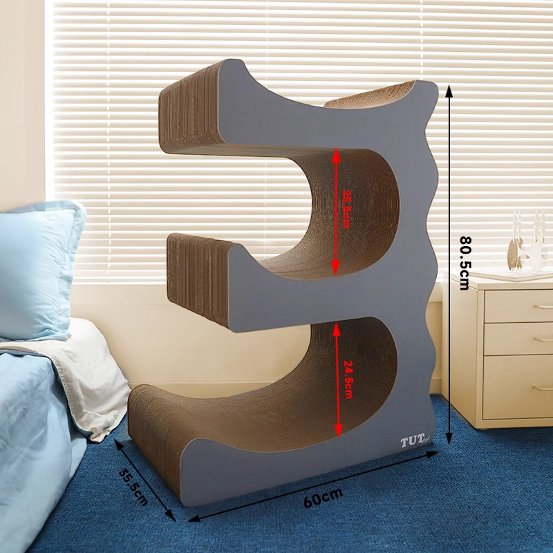 Gray Big E Cat Scratching Board