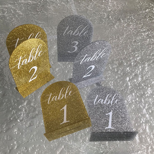 Ychon Custom Gold Acrylic Table <strong>Place</strong> <strong>Cards</strong> Acrylic Signs for Wedding Blank Event Party Plate Seating Chart <strong>Card</strong> for Table - Product Image 4