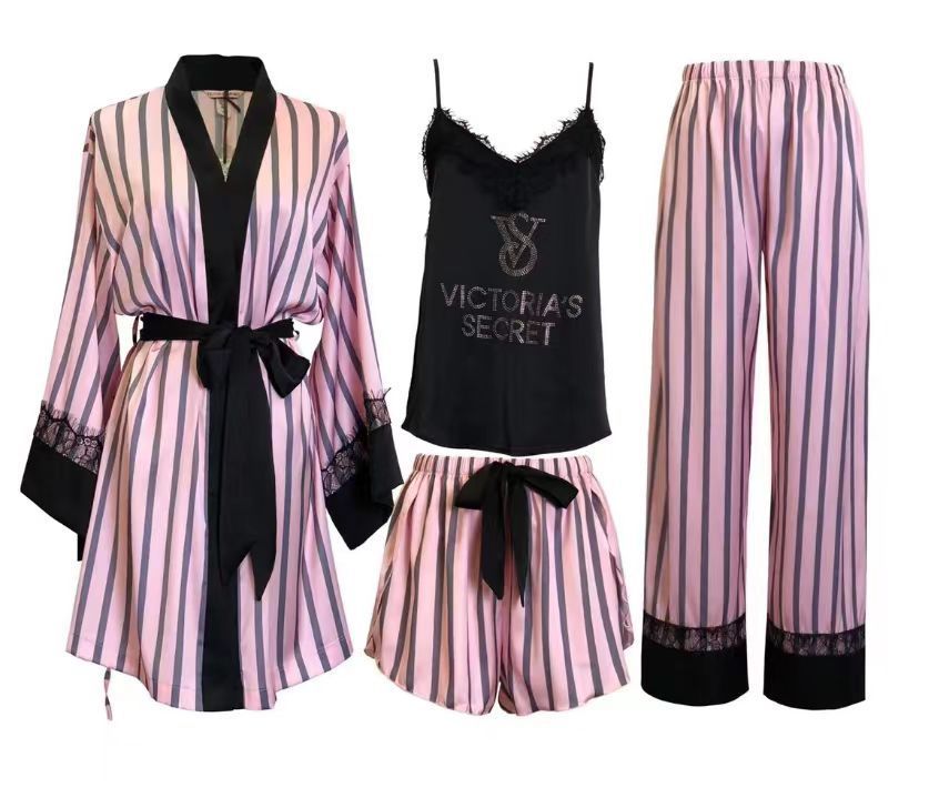 Set da 4 pezzi: rosa e nero