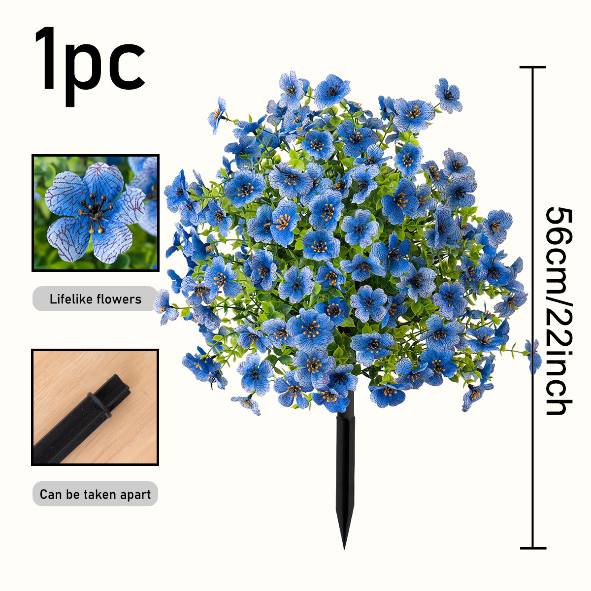Violet Ground Bush, Blue