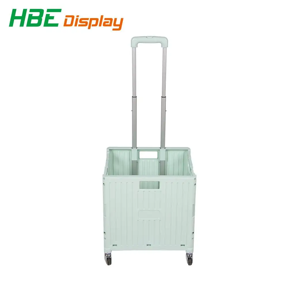 Kunststoff-Kofferraum wagen Pack Roll Folding Trolley Cart