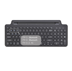 Teclado inalámbrico multifunción OEM de tres modos con ranura para tarjeta Teclado para tableta Teclado trackpad inteligente
