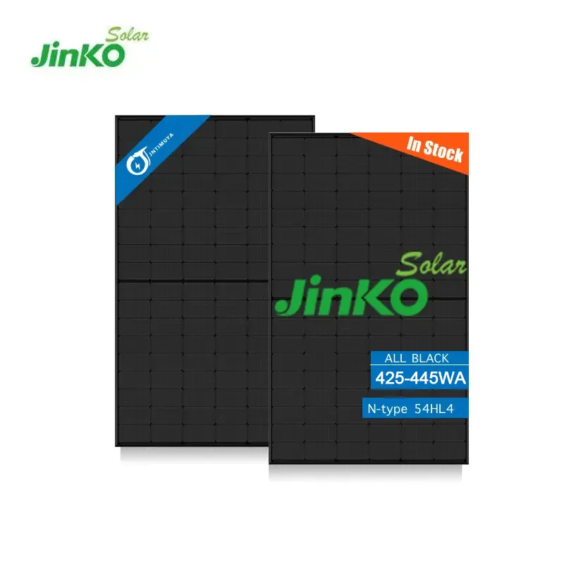 USA Europe Warehouse Stock Jinko Black Frame Bifacial PV Module 425W 430W 435W 440W 445W Solar Panel