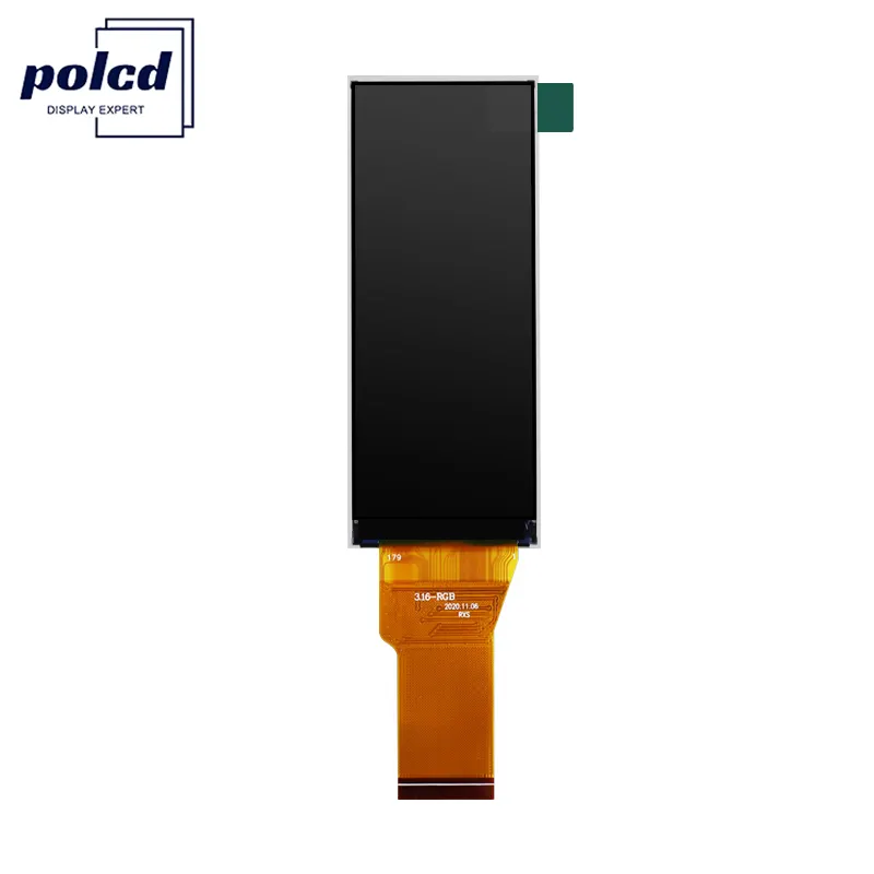Polcd Personalizar 3,2 pulgadas 320x820 Barra IPS Módulo de pantalla LCD ST7701S Tira de 30 pines Pantalla LCD TFT larga