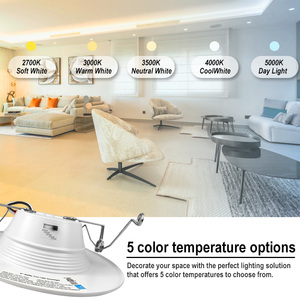 12 paket 5 inç seçilebilir CCT LED Disk ışık kısılabilir gömme güçlendirme tavan ışık j-kutusu gömme ışık olabilir - Product Image 6