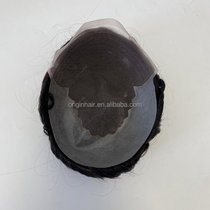 Male Wigs Mens Toupee French Lace Front With Pu <strong>Back</strong> Q6 Base <strong>Human</strong> Hair Patch Replacement Prosthesis Hair Pieces for Men - Product Image 6