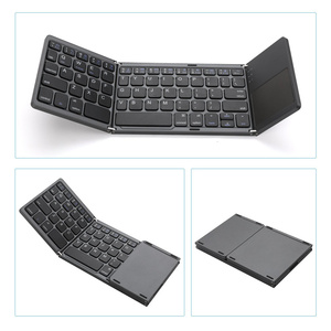 Teclado inalámbrico para tableta y teléfono móvil, teclado plegable de 3 niveles, 2022
