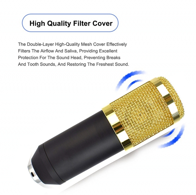 bm 800 Microphone Studio Recording Kits bm800 Condenser Microphone for Computer Phantom Power bm-800 Karaoke mic V8 Sound Card
