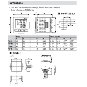 4-20mA Stroma usgang 4-stellige Doppelanzeige-Temperatur regler TX4S-14R - Product Image 2