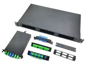 Panel de conexión de fibra óptica Montado en Rack de tipo fijo de 19 ''1U 36 Core con adaptador reemplazable de 3 posiciones Modular - Product Image 3