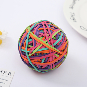 Whosale Colorful Strong <strong>Elastic</strong> Anti-aging Multicolor Rubberband <strong>Loop</strong> Rubber Band <strong>Ball</strong> for School Stationery Office DIY Arts - Product Image 5