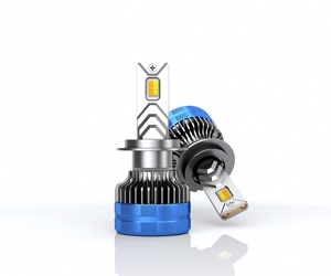 Süper parlak ve odaklanmış H1 H7 H4 araba LED farlar üç renkli uzaktan kumandalı yüksek güçlü modifiye yükseltilmiş sürüş ışıkları - Product Image 1