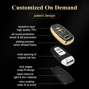 DM thời trang TPU chìa khóa xe bao gồm vỏ Phụ kiện cho <span class=keywords><strong>Audi</strong></span> chìa khóa bảo vệ tay áo vật liệu TPU cho <span class=keywords><strong>audi</strong></span> thương hiệu phụ kiện xe hơi - Product Image 6