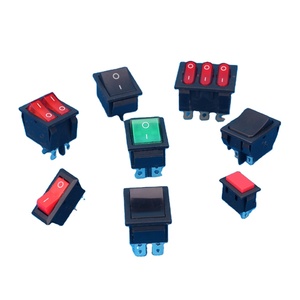 Sağ açı üç bacak rocker anahtarı 6A 250V 10A 125V AC açma-kapama T85 rocker anahtarı kırmızı ışıklı - Product Image 1