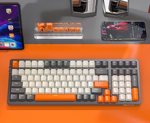 Teclado retroiluminado mecánico Bluetooth con luz LED con cable inalámbrico 2,4G teclado para juegos personalizar teclado para portátil K8 - Product Image 2
