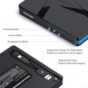 笔记本电脑USB 3.0 Type-C CD驱动器超薄便携式CD DVD +/-RW光驱ROM重写刻录机外部CD DVD播放器