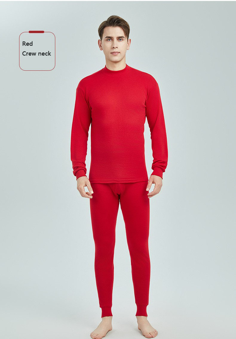 Red crew neck
