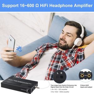 HiFi BASS Headphone Amplifier BT 5.0 Earphone Amp 3.5mm AUX Input <strong>Output</strong> With Volume Control for Mobile Phone <strong>Computer</strong> Tablet - Product Image 4