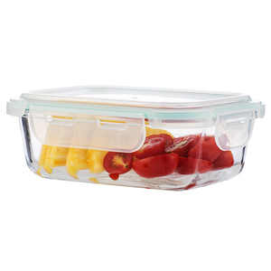 Mikrowellengeeignete Glasbehälter für die Küche zur Lebensmittelaufbewahrung und Meal Prep, Bento-Lunchbox, Frischhaltebox mit Kunststoffdeckel - Product Image 3