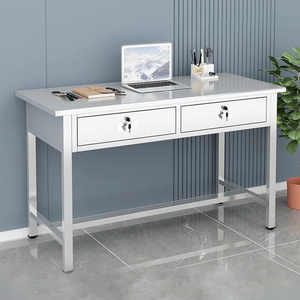 Moderner Design-Schreibtisch aus Edelstahl 304 mit Schloss und Schublade Computer Lab Workbench für den Büro gebrauch Workshop Workbench - Product Image 5