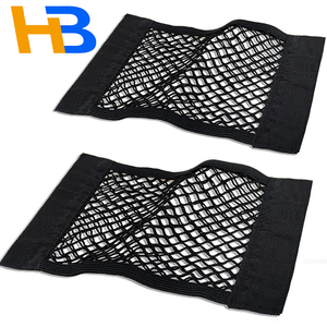 Portabagagli per bagagliaio per sedile rete con filo elastico adesivo magico in rete portaoggetti per Auto Organizer - Product Image 1