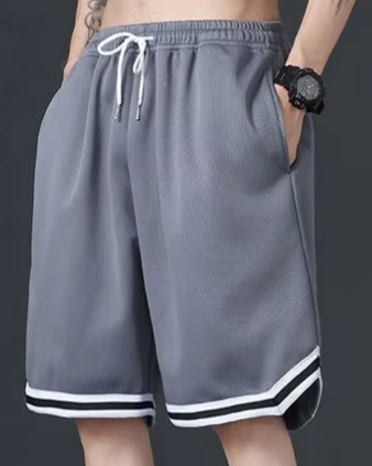 Short de basket gris