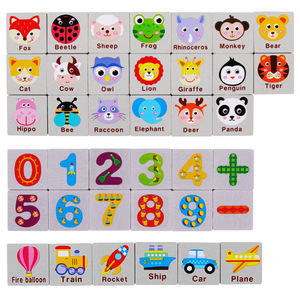 Lustige Kinder Holz Matching Puzzles Konzentration und logisches Denken Training hilft pädagogische Feinmotorik Spielzeug
