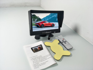 HYF-monitor lcd para reposacabezas de coche con interfaz de cabeza de aviación, interfaz RCA, interfaz BNC, vídeo de entrada y salida, 7 pulgadas, venta al por mayor - Product Image 3