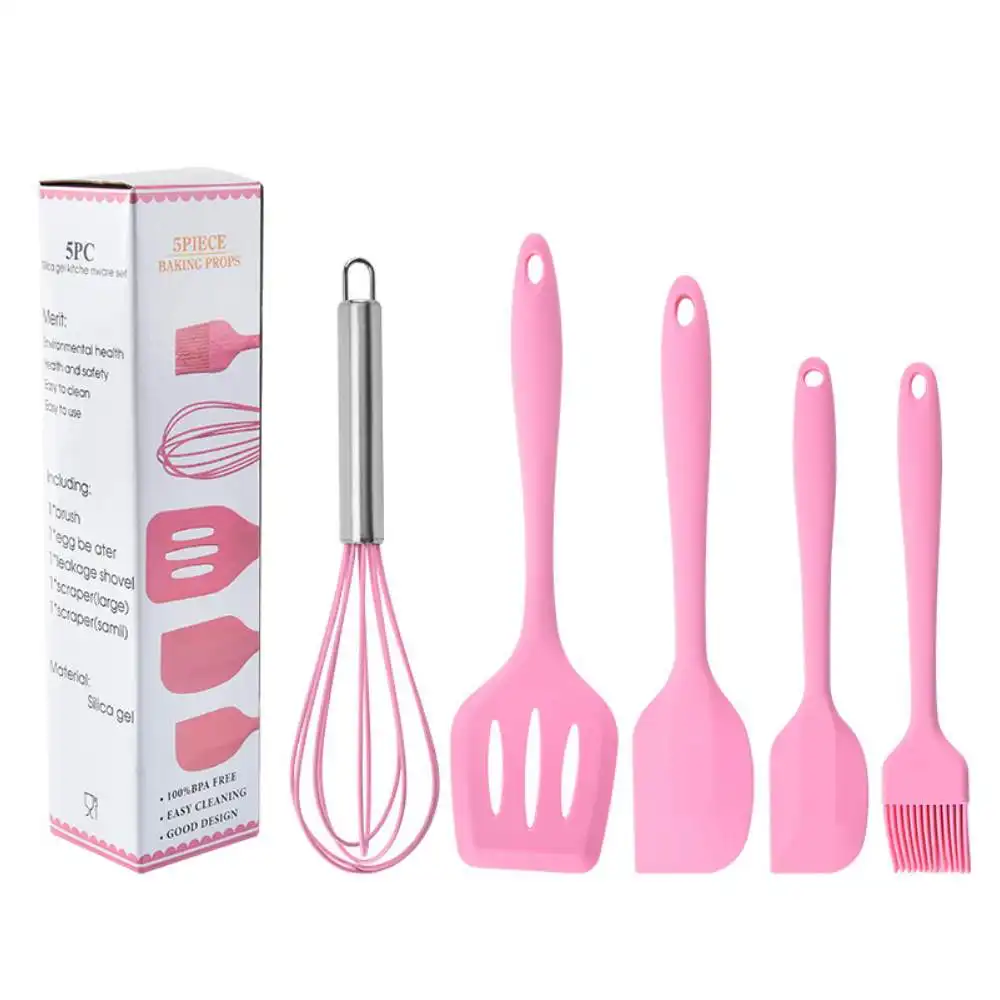 DYSC Indoor silicone kitchen utensils and cooking utensils set non stick pot spatula handle kitchen utensils set