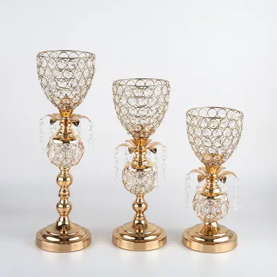Candeliere decorativo per la casa ponte centrotavola matrimonio oro candelabri per centrotavola decorazione matrimonio vaso