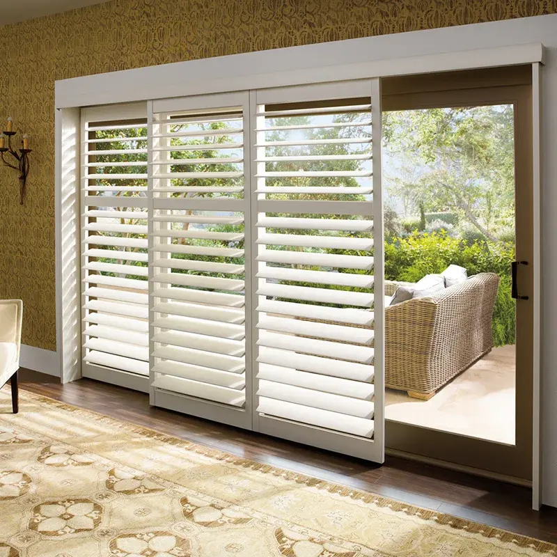 plantation shutters sliding door wood outdoor plantation shutters for window