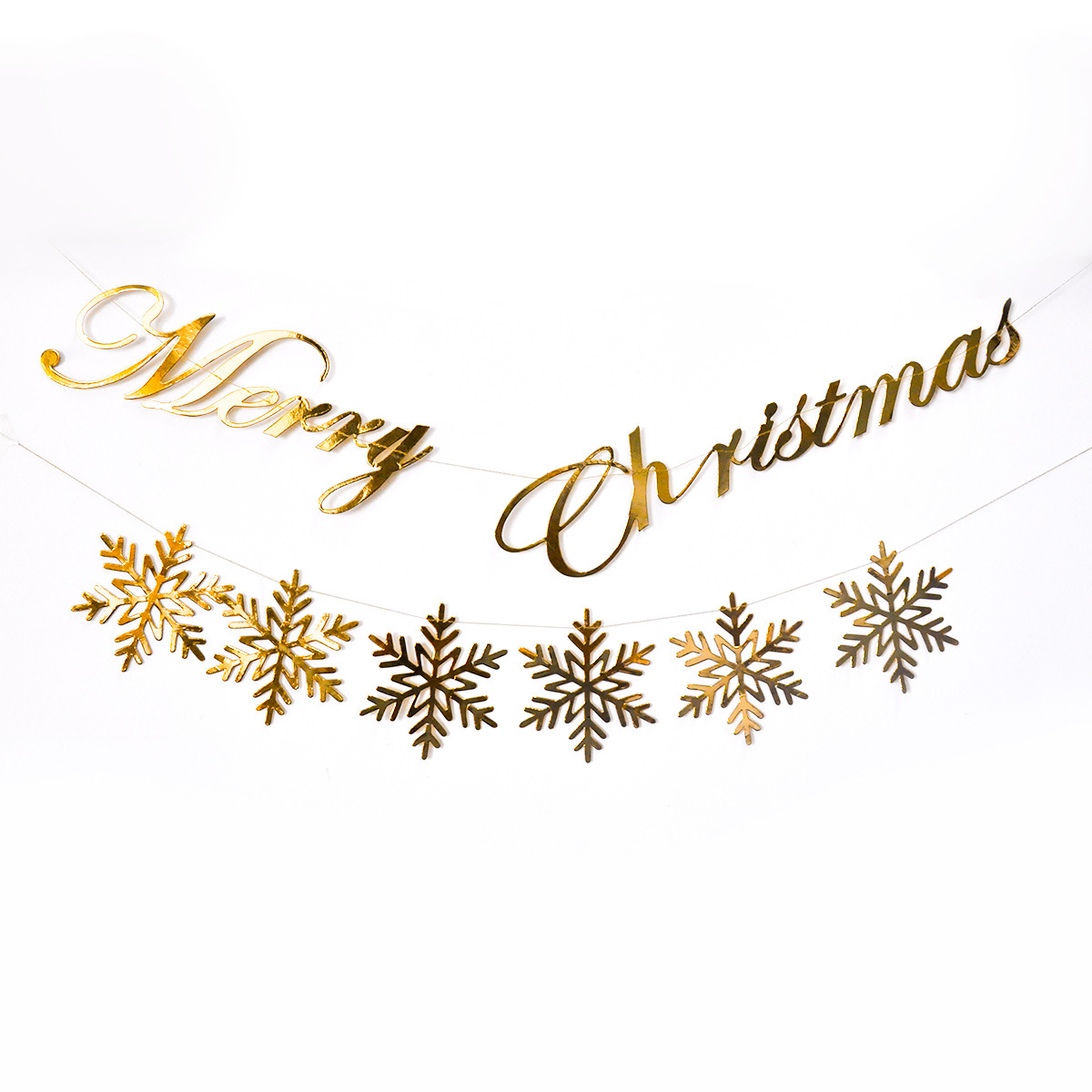 Flocons de neige de Noël dorés