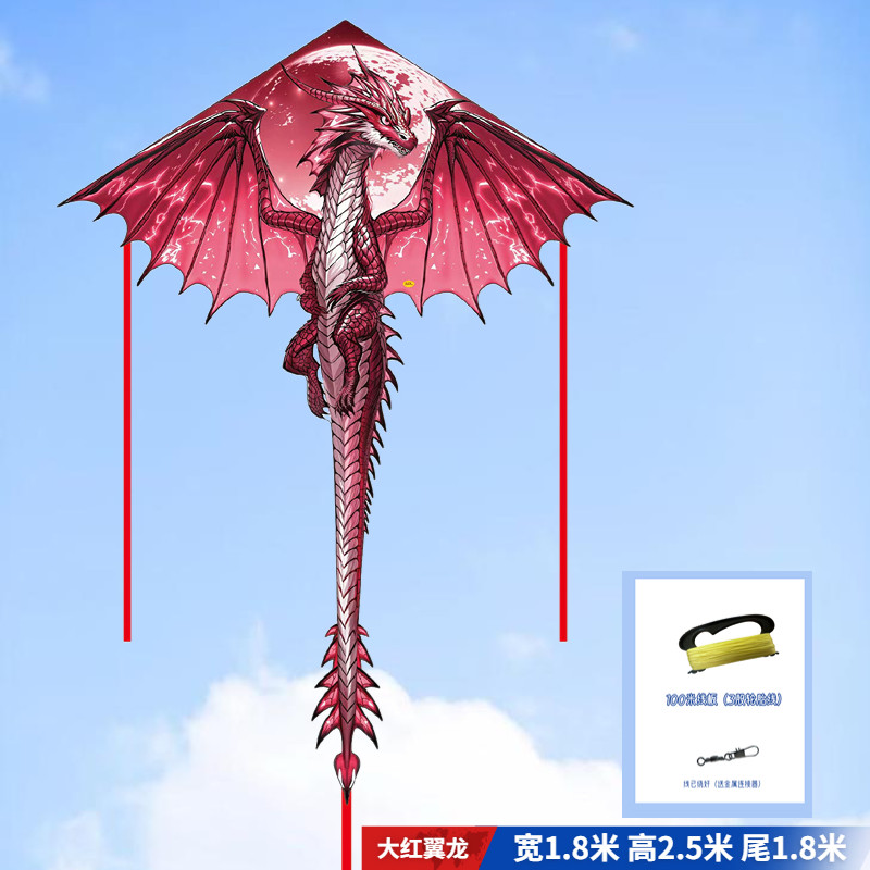 Pterosaure rouge-100m pneu grand panneau métallique