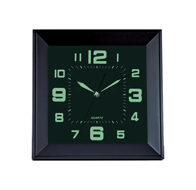 Horloge murale lumineuse WH-6726 carré veilleuse horloge murale moderne horloges de mur