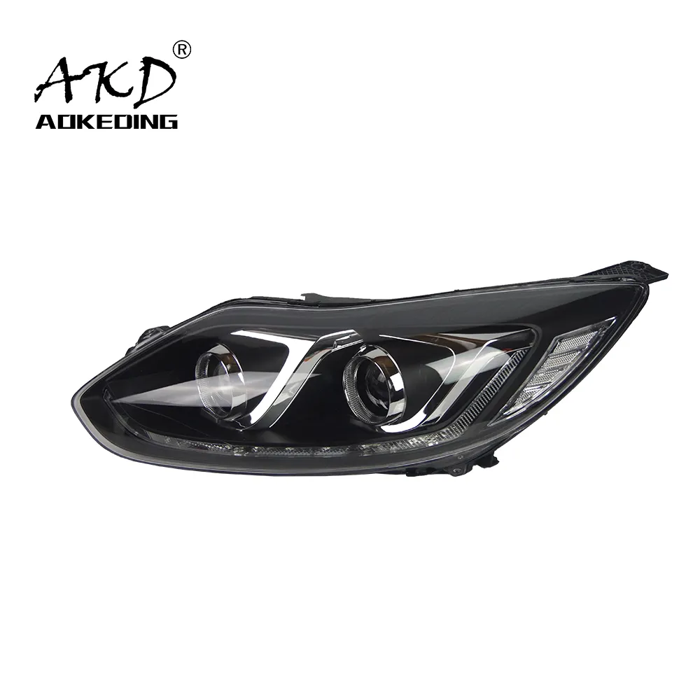 AKD Lampu Depan Mobil Model untuk Ford Focus 2012-2014 Lampu Depan LED DRL Lampu Berlari Bi-xenon Lampu Kabut Sudut Mata Auto