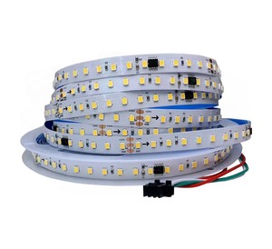 Tira de luces LED flexibles ultrafinas de 220V/110V, 5050 RGB, blanco cálido, control remoto, IP67, certificado ROHS, compatible, entrada de 12V/24V - Product Image 6