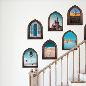 Klasik kemerli ahşap fotoğraf çerçevesi, sprey boya ile rustik 5x7 inç resim çerçevesi - Product Image 6