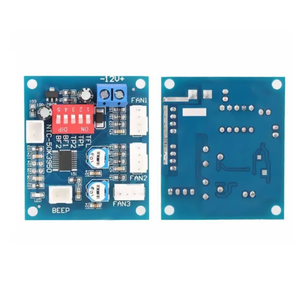 DC12V電圧レギュレーターPWMPCCPUファン温度コントローラー速度コントローラーモジュール高温アラーム速度制御 - Product Image 1