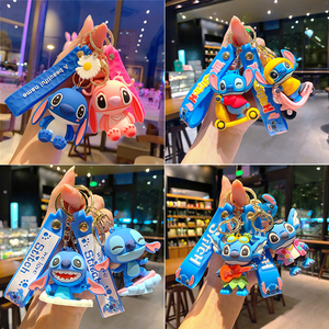 3d Pvc Cute Anime Kawaii Keychain <strong>Cartoon</strong> <strong>Key</strong> Chain <strong>Cartoon</strong> PVC Pendant Lilo and Stitch Keychain for Backpack Decoration - Product Image 3