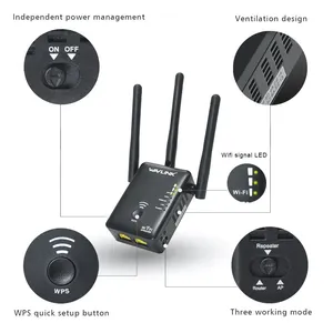 Wavlink Dual Band Wi-Fi Range Extender 5GHz 750/1200mbps 2.4GHz Access Point Long Signal Amplifier Firewall for Home <strong>Networking</strong> - Product Image 3