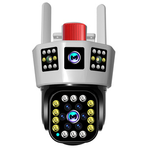 户外高清三屏显示防水太阳能4G闭路电视运动检测Ptz摄像机 - Product Image 1