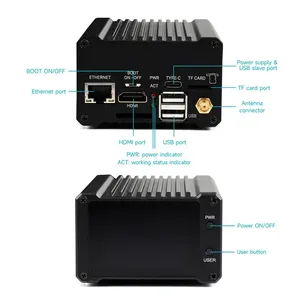 Raspberry Pi CM4 modulo di calcolo NAS custodia in metallo Home Server di archiviazione di rete doppia interfaccia SATA 2 pollici LCD personalizzato