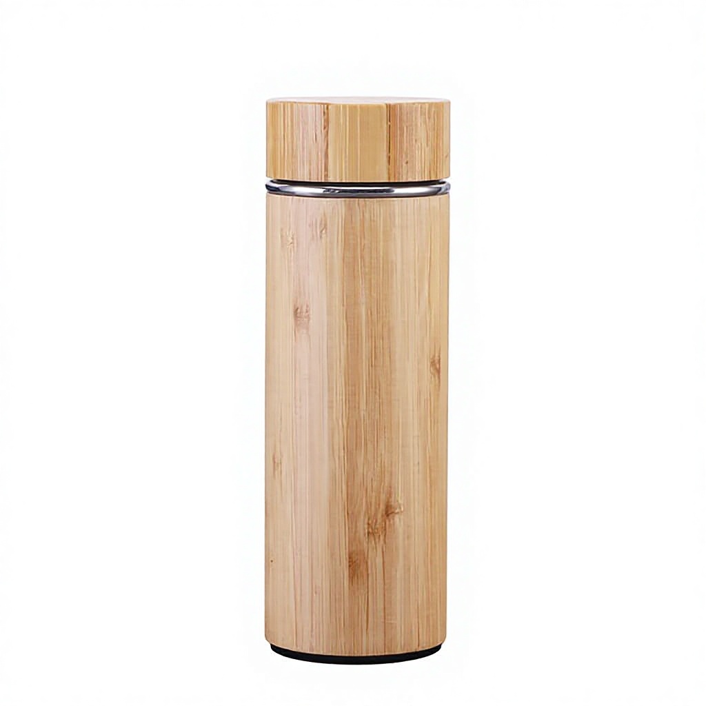 Wood color-500ml bamboo cup