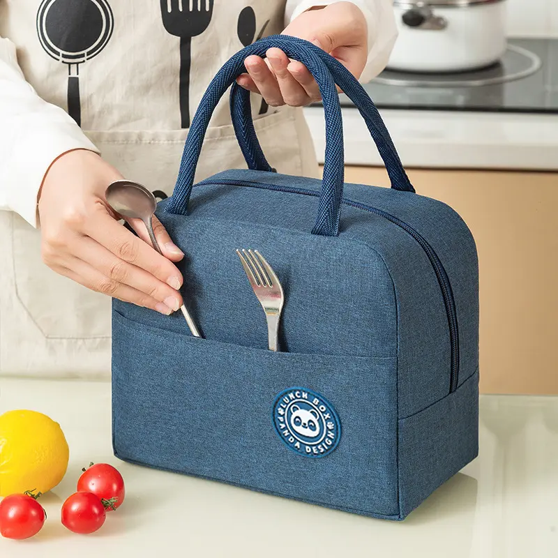 Bolsa Bento aislante de aluminio para llevar a los niños, bolsa de almuerzo impermeable, térmica, portátil, para Picnic, venta al por mayor