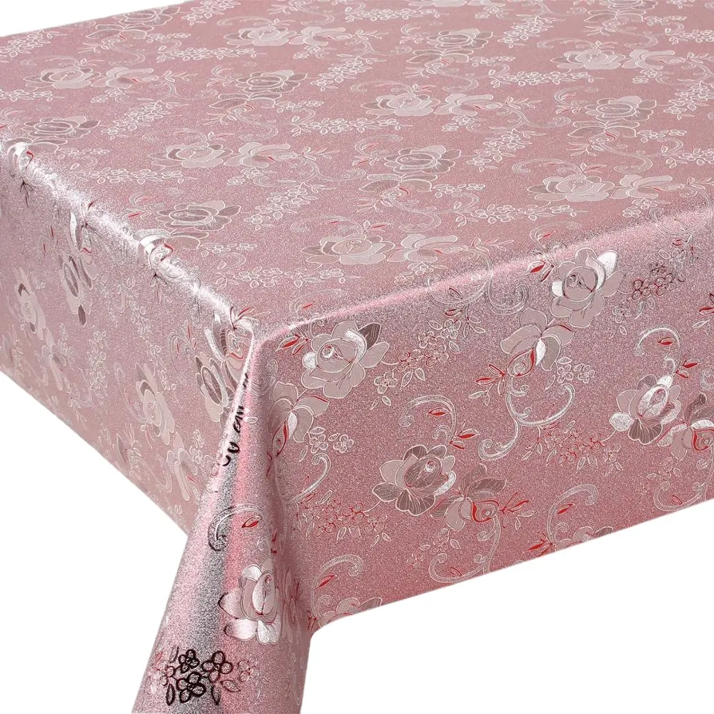 Nappe de Table blanche et violette, gaufrage GP, en polyester, avec fils