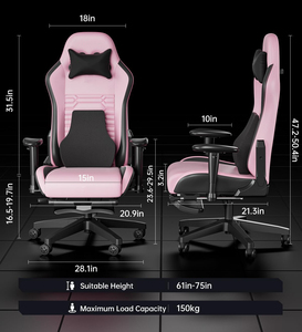 High-Density Native Memory Foam Büro-Gamer-Stuhl Voller großer brauner Tilt-Computers tuhl Bequemer funktionaler PC-Gaming-Stuhl - Product Image 2