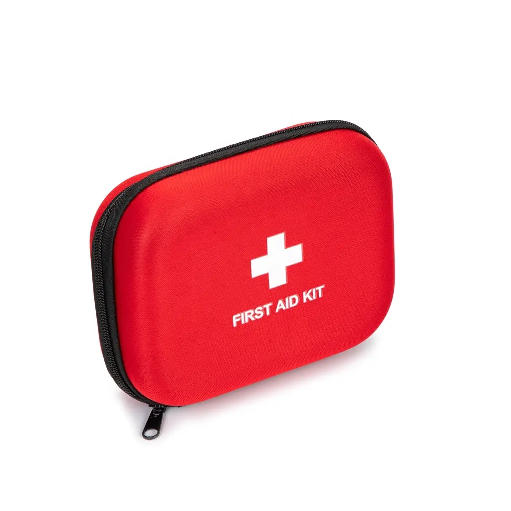 First Aid Hard Case Empty First Aid Hard Shell Case First Aid EVA Hard Red Medical Bag for Home Health Emergency Camp Outdoors
