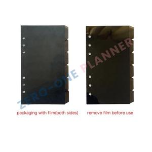Customized A5 A6 A7 PP Black Divider with Plain Tab Custom 6 Ring Plastic Planner Index Pages with 6 Sheet - Product Image 3