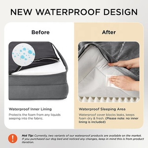 Роскошный прямоугольный экологически чистый всесезонный ортопедический моющийся Мягкий Нескользящий домашний диван-кровать для кошек и собак - Product Image 4