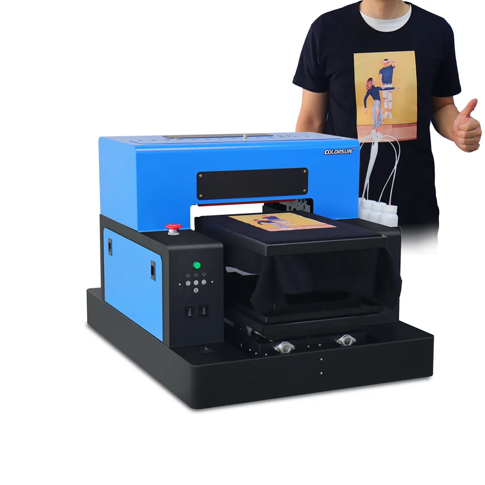 Colorsun Kaus Printer Digital, Mesin Cetak Dtg A3 F3050 MAX Digital Flatbed Printer Murah Langsung Ke Printer Garmen